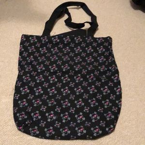 Skull heart tote bag